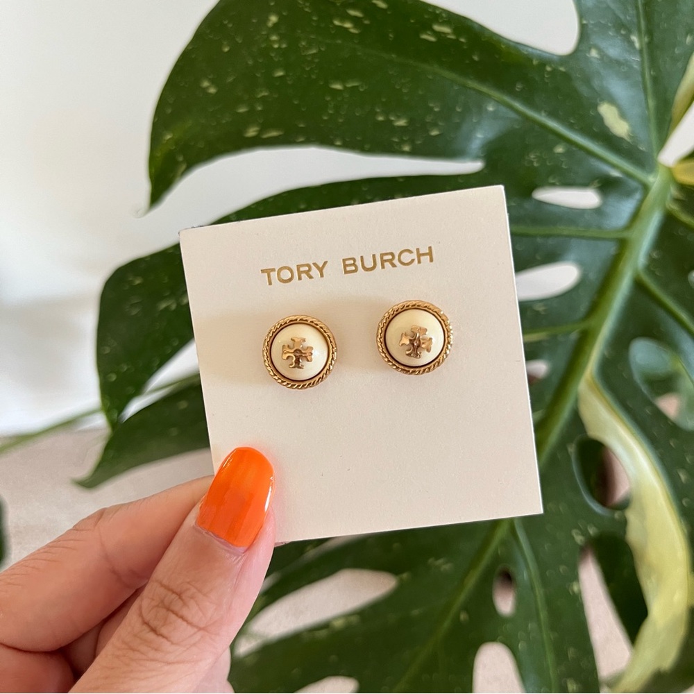 Tory Burch Logo Earrings NEW
